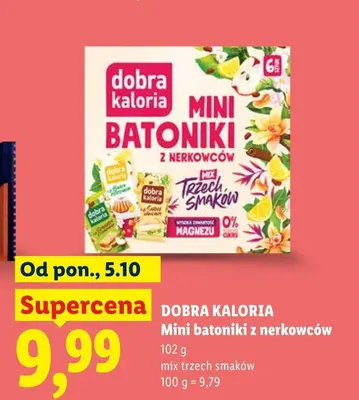 Mini batoniki z nerkowców Dobra Kaloria promocja w Lidl