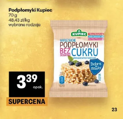 Podpłomyki Kupiec bez cukru promocja w Delikatesy Centrum