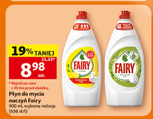 Płyn do mycia naczyń Fairy Cytryna promocja w Auchan