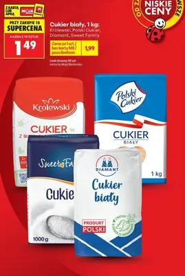 Cukier biały Królewski promocja w Biedronka