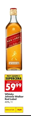 Whisky Johnnie Walker Red Label promocja w Biedronka