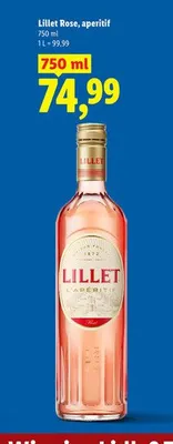 Aperitif Lillet Rose promocja w Lidl