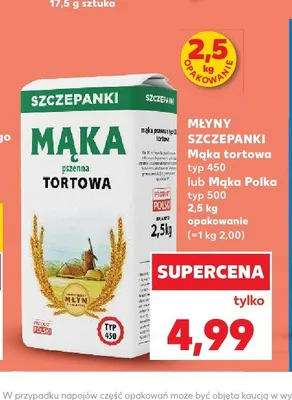 Mąka pszenna Polka Szczepanki typ 500 promocja w Kaufland