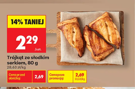 Trójkąt ze słodkim serkiem promocja w Biedronka