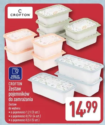 Zestaw pojemników do zamrażania promocja w Aldi