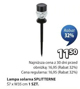 Lampa solarna Splitterne promocja w Jysk