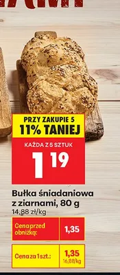 Bułka śniadaniowa z ziarnami promocja w Biedronka