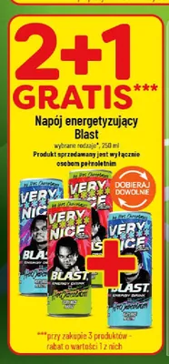 Napój energetyzujący Blast Very Nice Strawberry promocja w POLOmarket