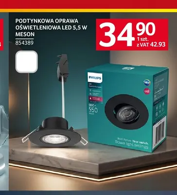 Podtynkowa oprawa oświetleniowa LED Meson Philips promocja w Selgros