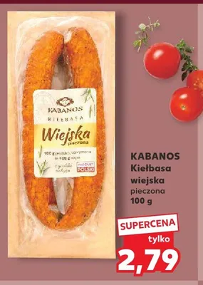 Kiełbasa wiejska pieczona Kabanos promocja w Kaufland