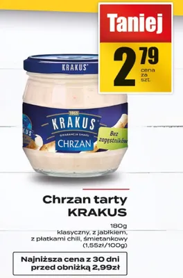 Chrzan tarty promocja w Supeco