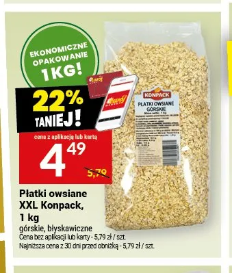 Płatki owsiane górskie XXL Konpack promocja w Twój Market