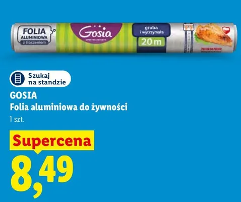 Folia aluminiowa do żywności Gosia promocja w Lidl