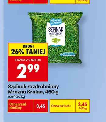 Szpinak rozdrobniony Mroźna Kraina promocja w Biedronka