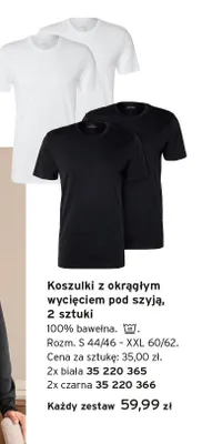 Koszulki z okrągłym wycięciem pod szyją 2-pak promocja w Tchibo
