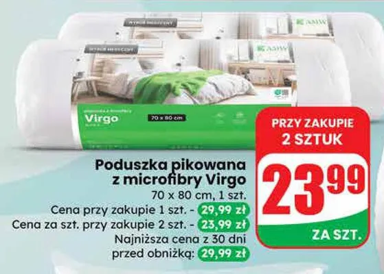 Poduszka pikowana z microfibry promocja w Dino