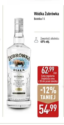 Wódka Żubrówka Biała promocja w Aldi