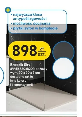Brodzik Roca Sky beżowy promocja w Castorama