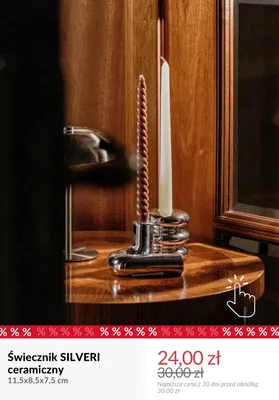 Świecznik Silveri ceramiczny 11,5x8,5x7,5 cm promocja w Homla