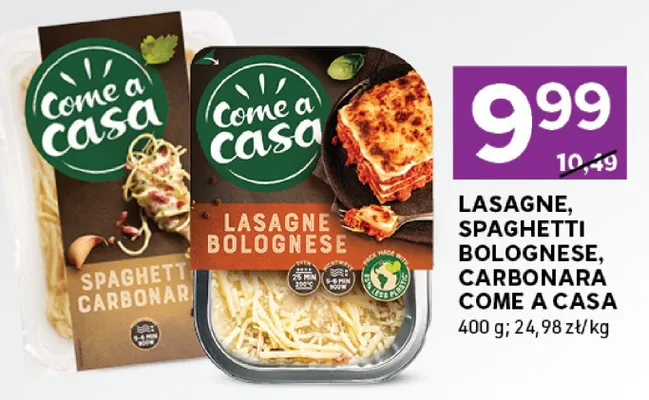 Lasagne, spaghetti bolognese, carbonara promocja w Stokrotka