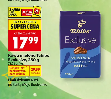 Kawa mielona Tchibo Exclusive Original promocja w Biedronka