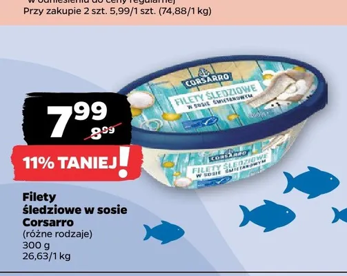 Filety śledziowe w sosie Corsarro promocja w Netto