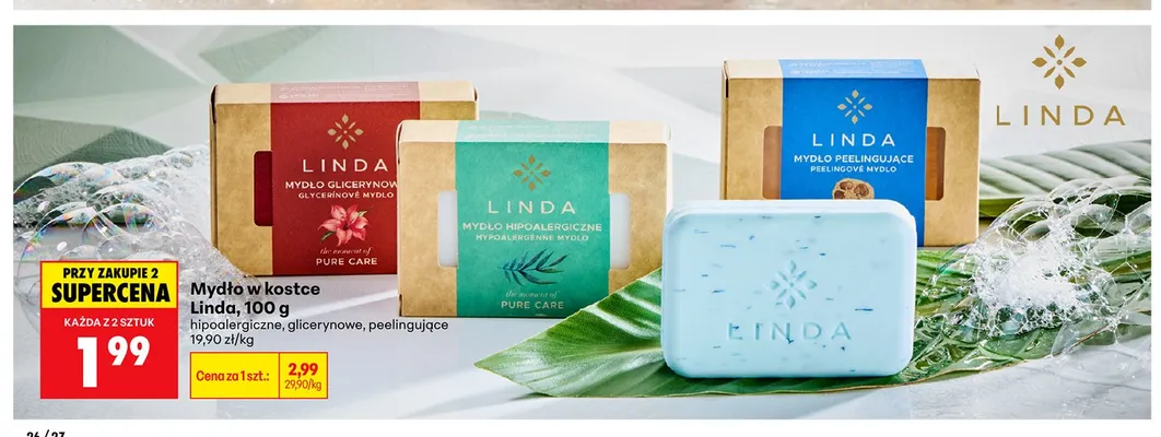 Mydło w kostce Linda promocja w Biedronka