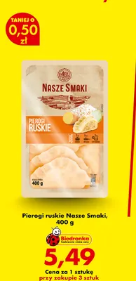 Pierogi ruskie Nasze Smaki promocja w Biedronka