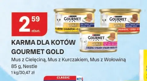 Karma dla kotów Gourmet Gold Mus z cielęciną promocja w Chorten