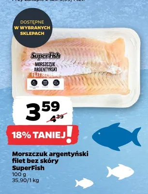 Morszczuk argentyński filet bez skóry SuperFish promocja w Netto