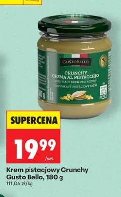 Krem pistacjowy Crunchy Gusto Bello promocja w Biedronka