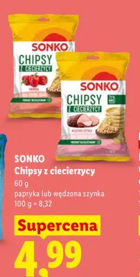 Chipsy z ciecierzycy wędzona szynka Sonko promocja w Lidl