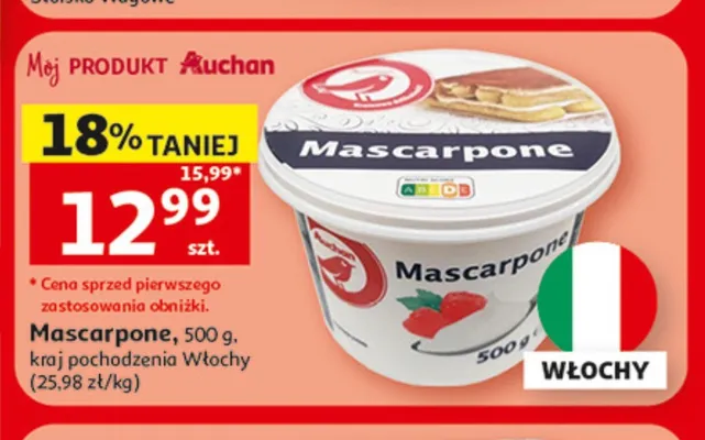Serek Mascarpone Mój Produkt Auchan promocja w Auchan