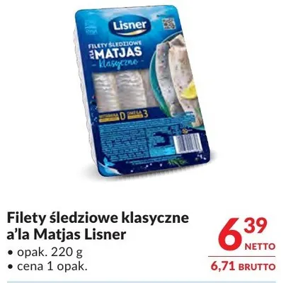 Filety śledziowe klasyczne a'la Matjas Lisner promocja w Makro