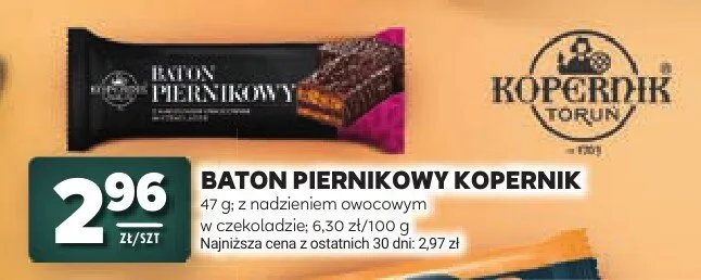 Baton Piernikowy Kopernik owocowy w czekoladzie promocja w Stokrotka