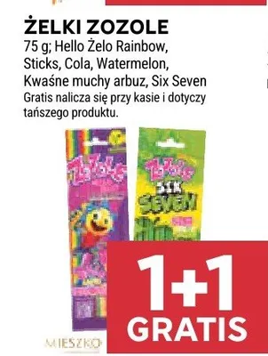 Żelki Zozole Hello Żelo Rainbow Mięsko promocja w Stokrotka