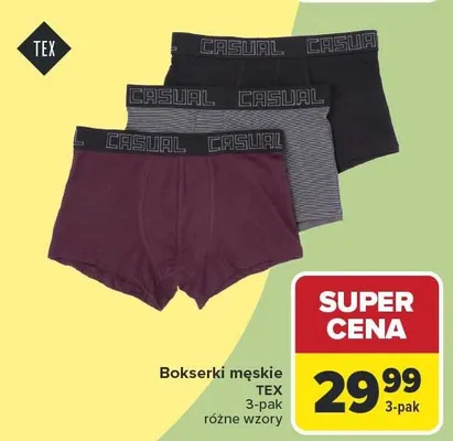 Bokserki męskie TEX 3-pak promocja w Carrefour
