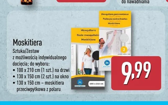 Moskitiera na okno 2-pak 130x150 cm promocja w Aldi