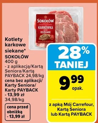 Kotlety karkowka siekane promocja w Carrefour