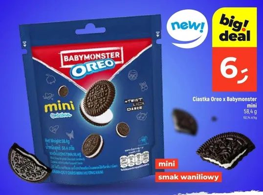 Ciastka Oreo x Babymonster mini smak waniliowy promocja w Dealz
