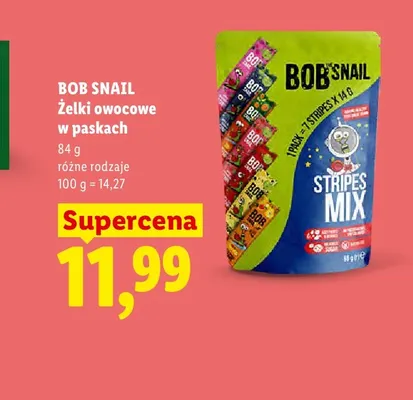 Żelki owocowe w paskach Bob Snail promocja w Lidl