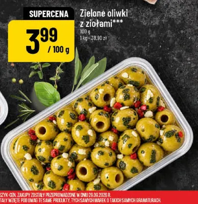 Zielone oliwki z ziołami promocja w POLOmarket