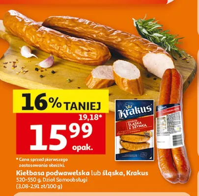 Kiełbasa śląska Krakus promocja w Auchan