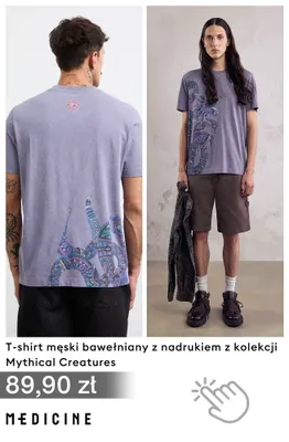 T-shirt męski bawełniany Medicine z nadrukiem z kolekcji Mythical Creatures promocja w Medicine