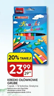 Kredki ołówkowe grube Grażyna 12 kolorów promocja w Chata Polska