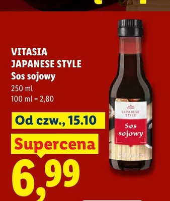 Sos sojowy Vitasia Japanese Style promocja w Lidl