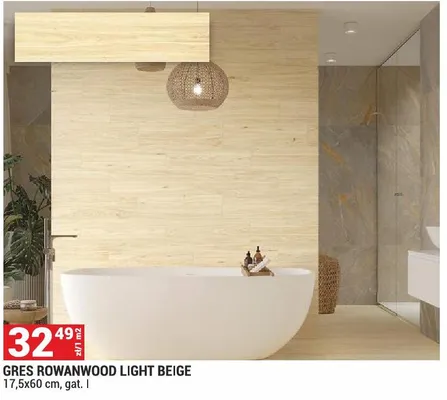 Gres Rowanwood Light Beige promocja w Merkury Market