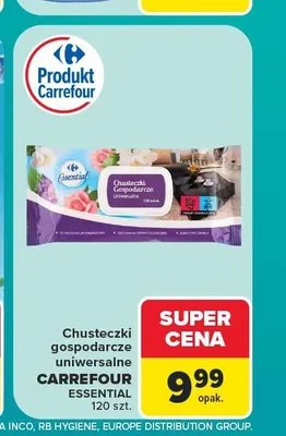 Chusteczki gospodarcze uniwersalne Carrefour Essential promocja w Carrefour