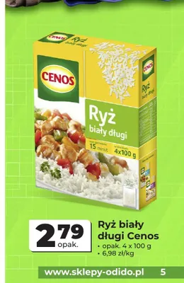 Ryż biały długi Cenos 4-pak 100 g promocja w Odido