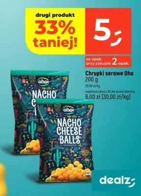 Chrupki serowe Nacho Cheese Balls promocja w Dealz